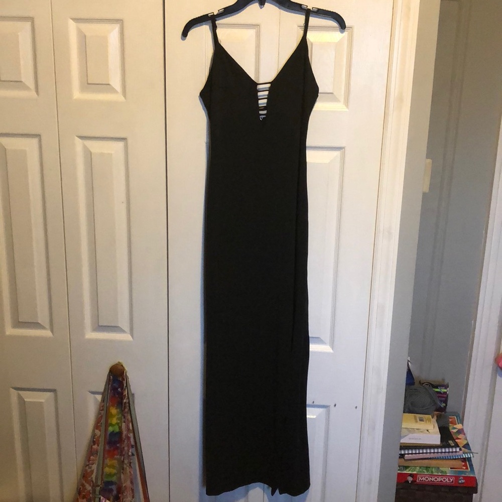 Super Down Maxi Dress w/ Slit